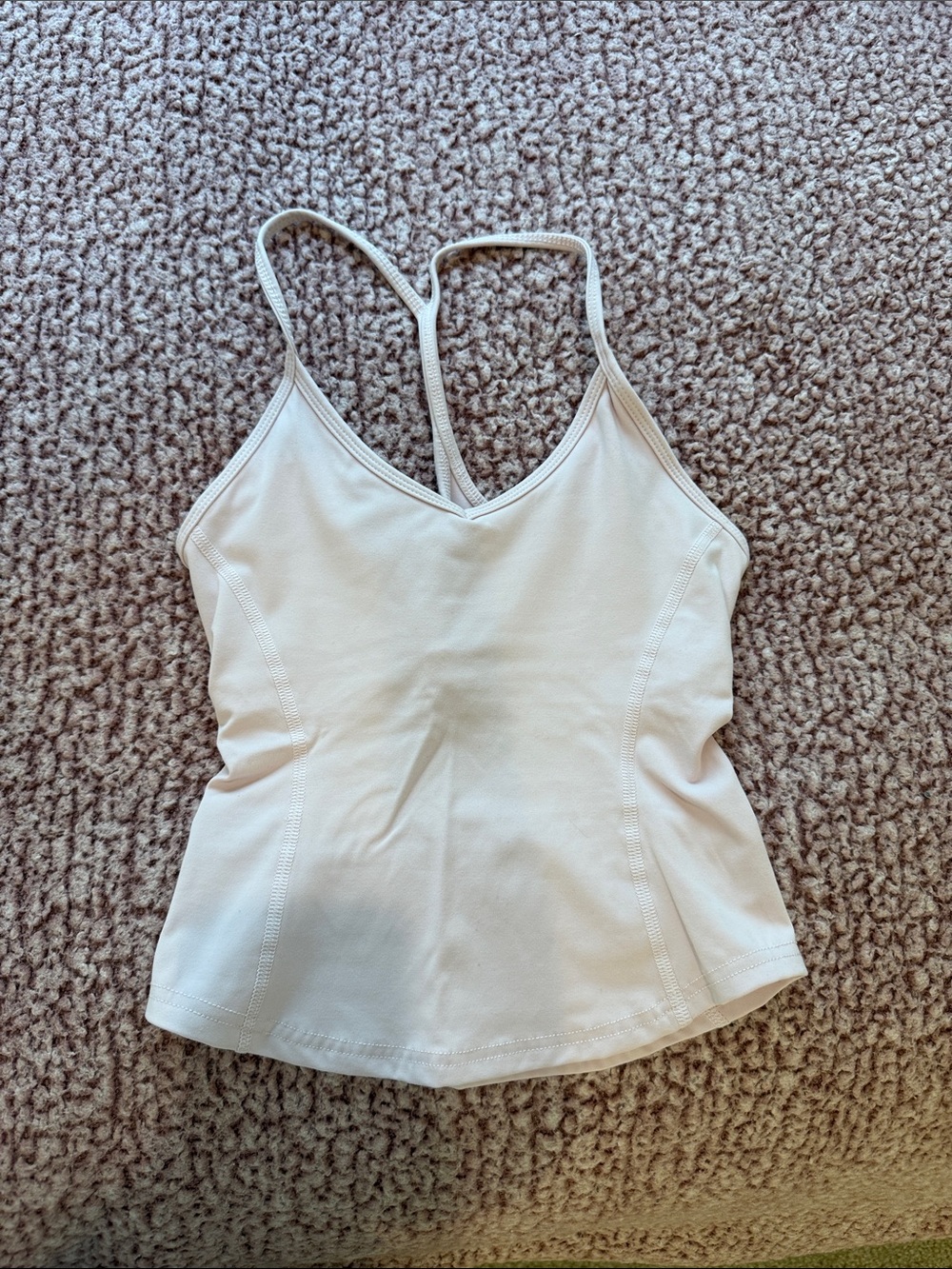 Garage Cream Racerback V‑Neck Tank Top